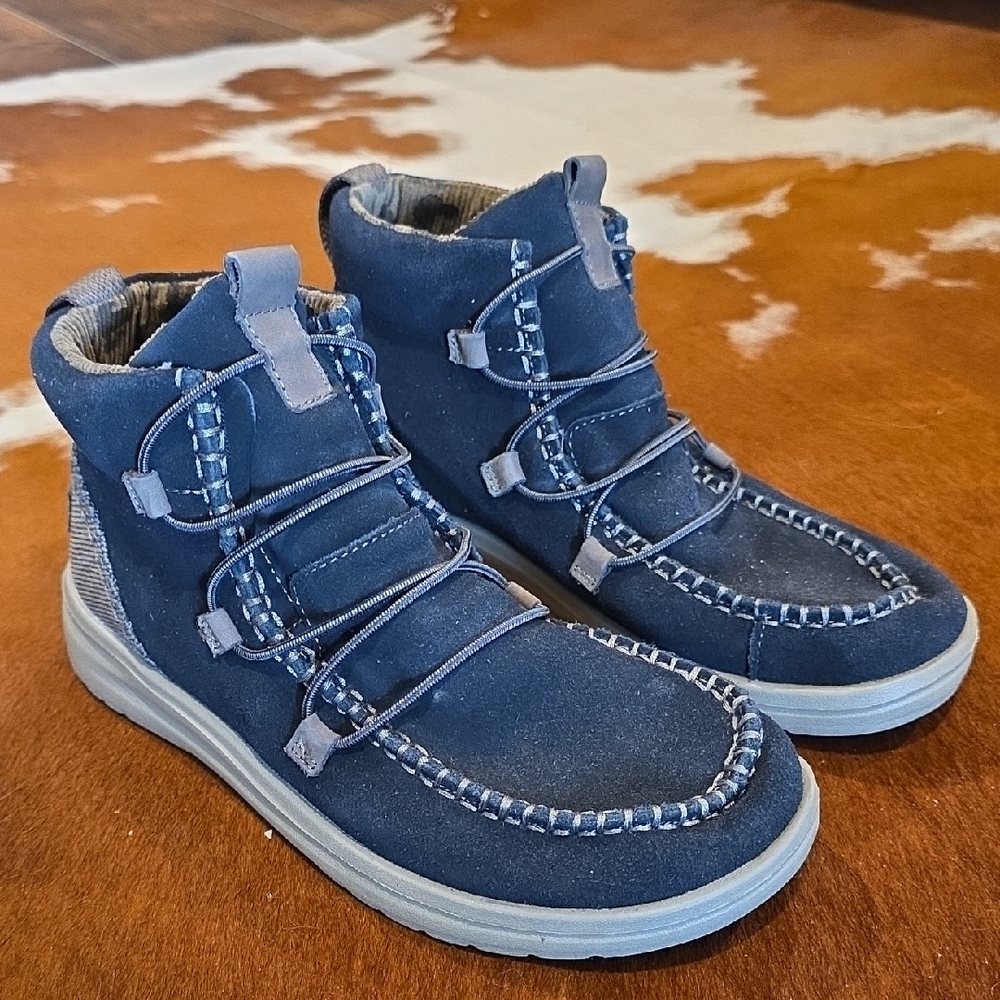 Hey Dude Navy Ankle Boots